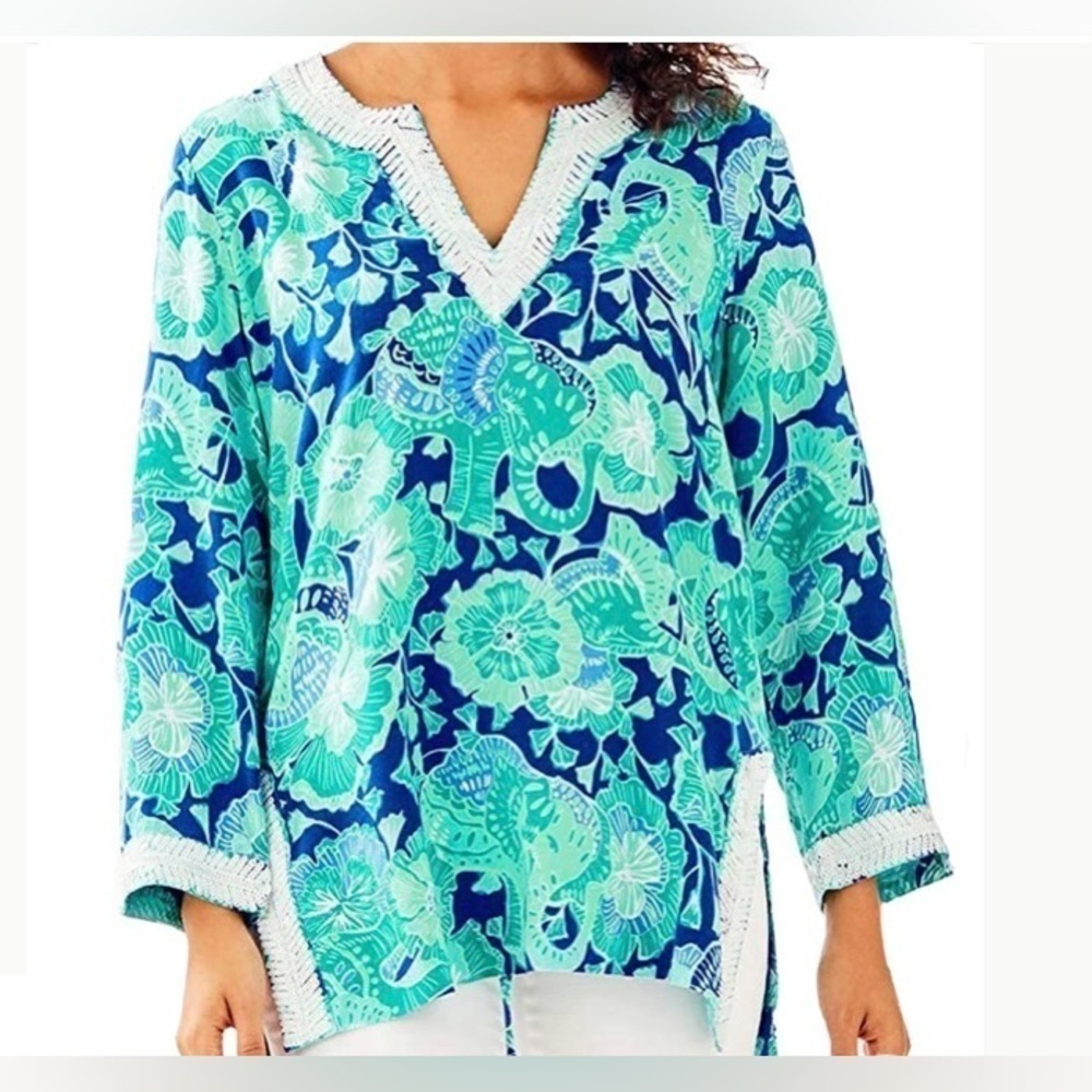 NWOT Lilly Pulitzer Renato Sequined Tunic Mint To Be S